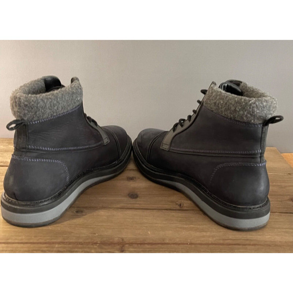 Vintage Foundry Co Men\'s Stone Faux Fur Trim Boots Size 13 Dark Navy Lace Up main image 9